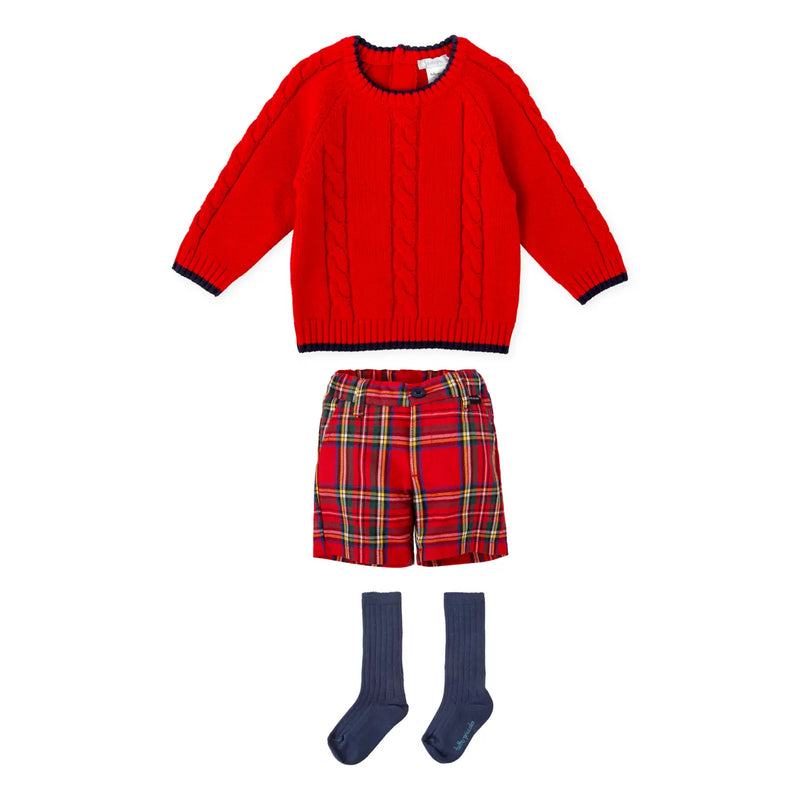 Tutto Piccolo tartan shorts set - 2850.