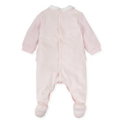 Back of the Tutto Piccolo pink vida babygrow.