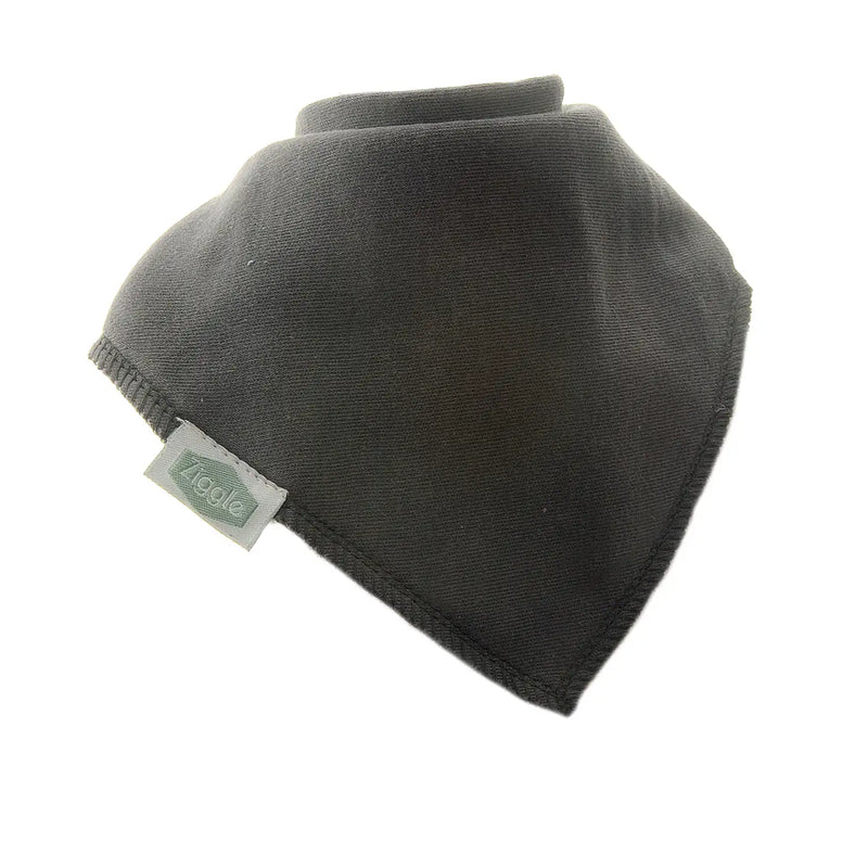 Ziggle dark grey bandana bib.