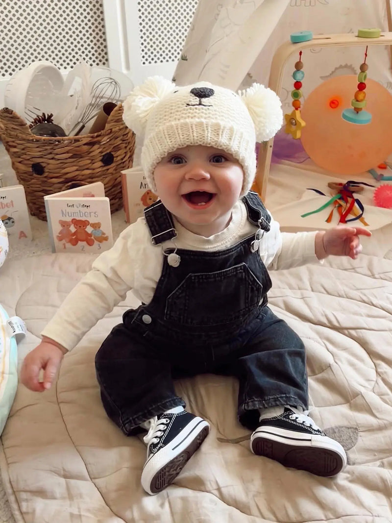Ziggle Bear Bobble Hat & Mittens