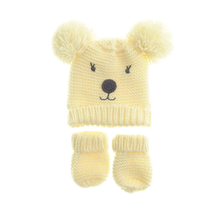 Ziggle Bear Bobble Hat & Mittens