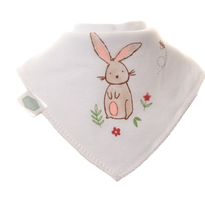 Ziggle white bunny bib.