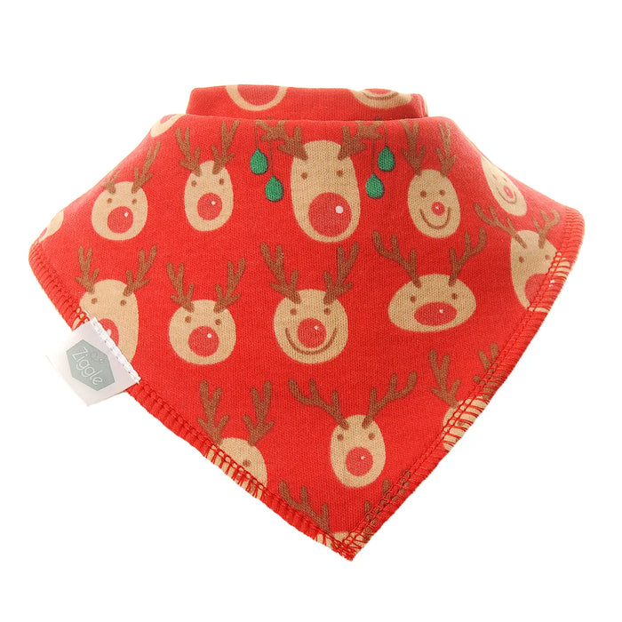 Ziggle Christmas Reds Bib Set - Pack 4