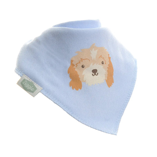 Ziggle blue cockapoo puppy bib - 0311.