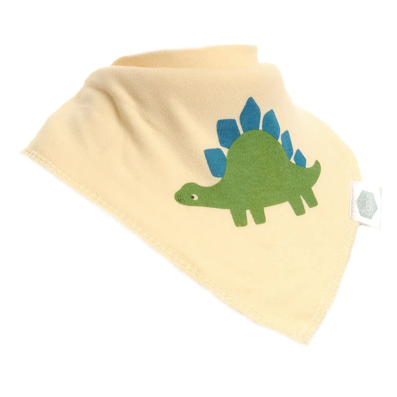 Ziggle Dinos & Stripes Bib Set - Pack 4