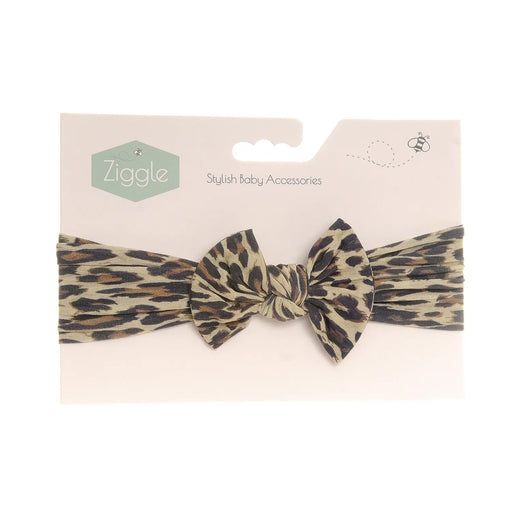 Ziggle girl's leopard print headband - bow0047.