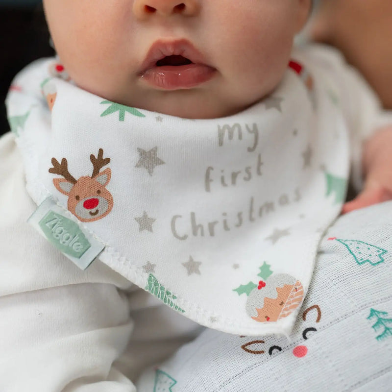 Ziggle My First Christmas Bib