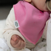 Closer look at the Ziggle orchid pink bib.