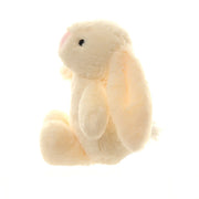 Side view of the Ziggle plush bunny.