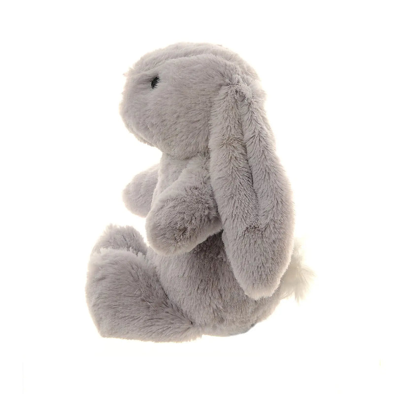 Side view of the Ziggle plush bunny.