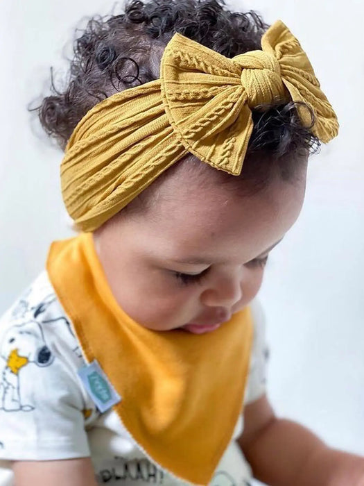 Ziggle Top Bow Headband - Mustard