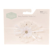 Ziggle white flower headband - bow0037.