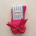 Tambino knee high socks with double bow in fuchsia pink