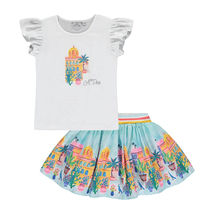 A Dee girl's uriah t-shirt and skirt set.