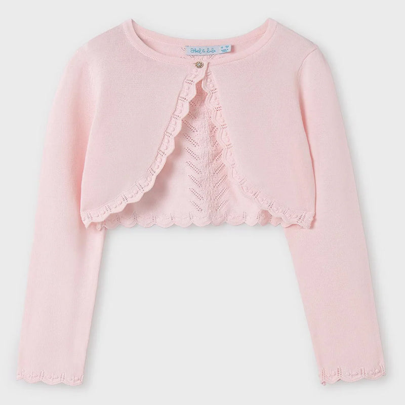 Abel and Lula pink bolero cardigan - 05366.