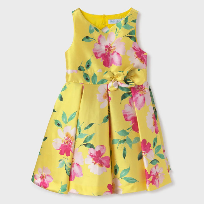 Abel and Lula yellow floral print dress - 05057.