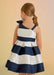 Reverse view of the Abel And Lula Striped Dress.