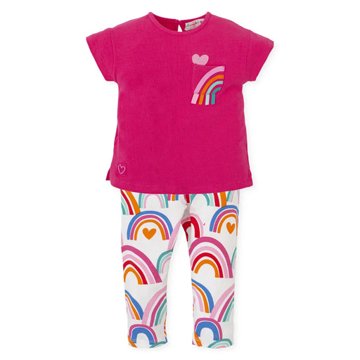 Agatha Ruiz de la Prada pink rainbow leggings set - 8594.