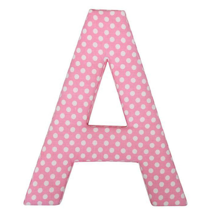 Pink Dotty Fabric Letters