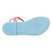 Billieblush pink sandals with powder blue sole.