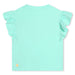 Reverse side of the Billieblush green frilled sleeve t-shirt.