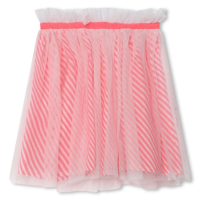 Back of the Billieblush pink mesh skirt.