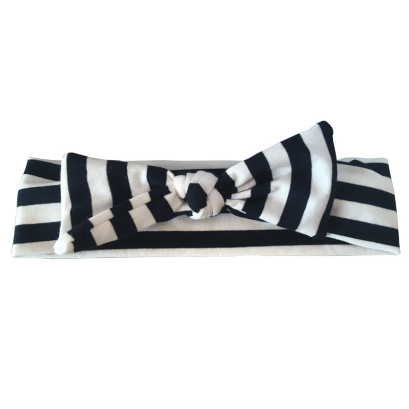 Knot Headband - Navy & White