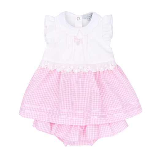 Blues Baby girl's pink and white sleeveless dress - bb1036.