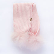 Bobble Babies Double Pom Pom Scarf - Baby Pink