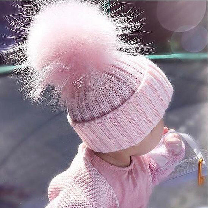 Bobble Babies Pom Pom Hat - Candy Pink
