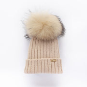 Bobble Babies Pom Pom Hat - Beige