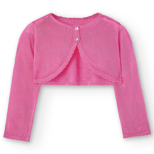 Boboli girl's pink bolero cardigan - 706081.
