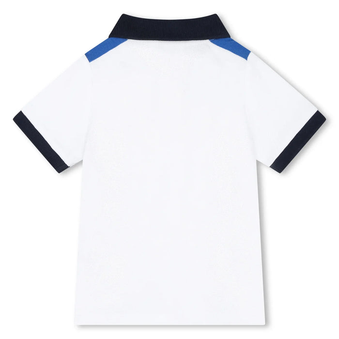 Boss Colourblock Polo Shirt - White