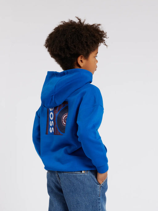 BOSS boy's blue hoodie - j50714.