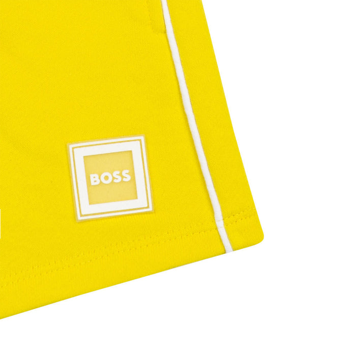BOSS Logo Badge Track Shorts - Yellow