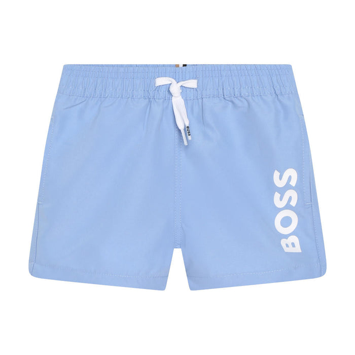 BOSS boy's pale blue swim shorts - j04472.