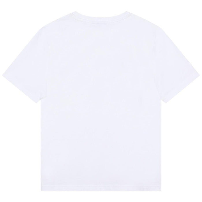 Reverse view of the BOSS white t-shirt.