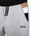 Closer look at the BOSS grey track bottoms.