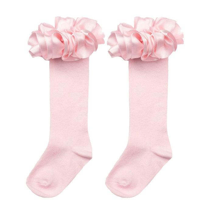 Caramelo Frilled Knee Socks Pink - 044918.