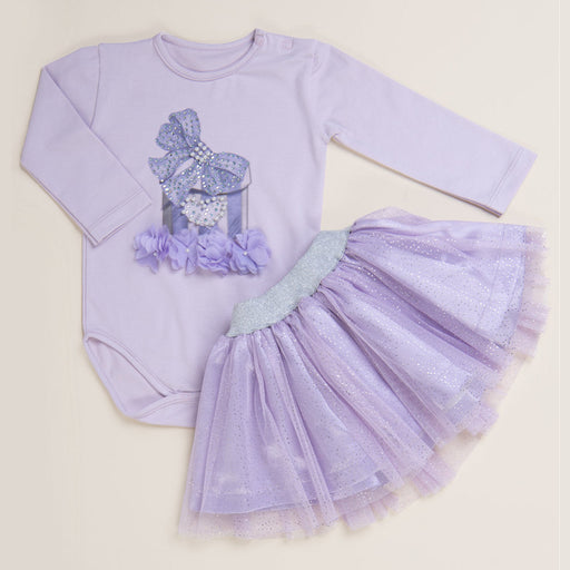 Caramelo baby girl's lilac tulle skirt set - 0122104.