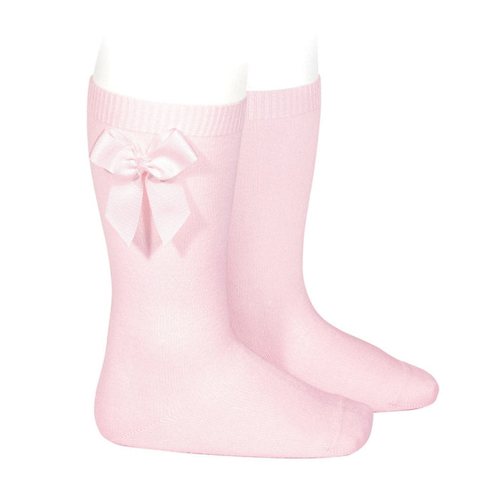 Condor girl's baby pink bow socks - 24822.
