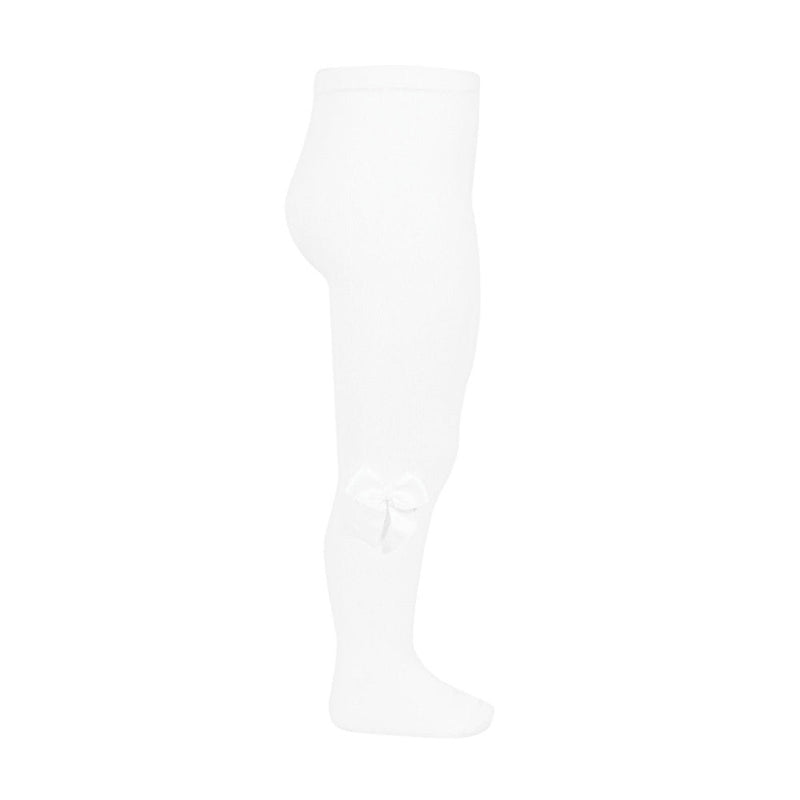 Condor girl's white bow tights - 24821.