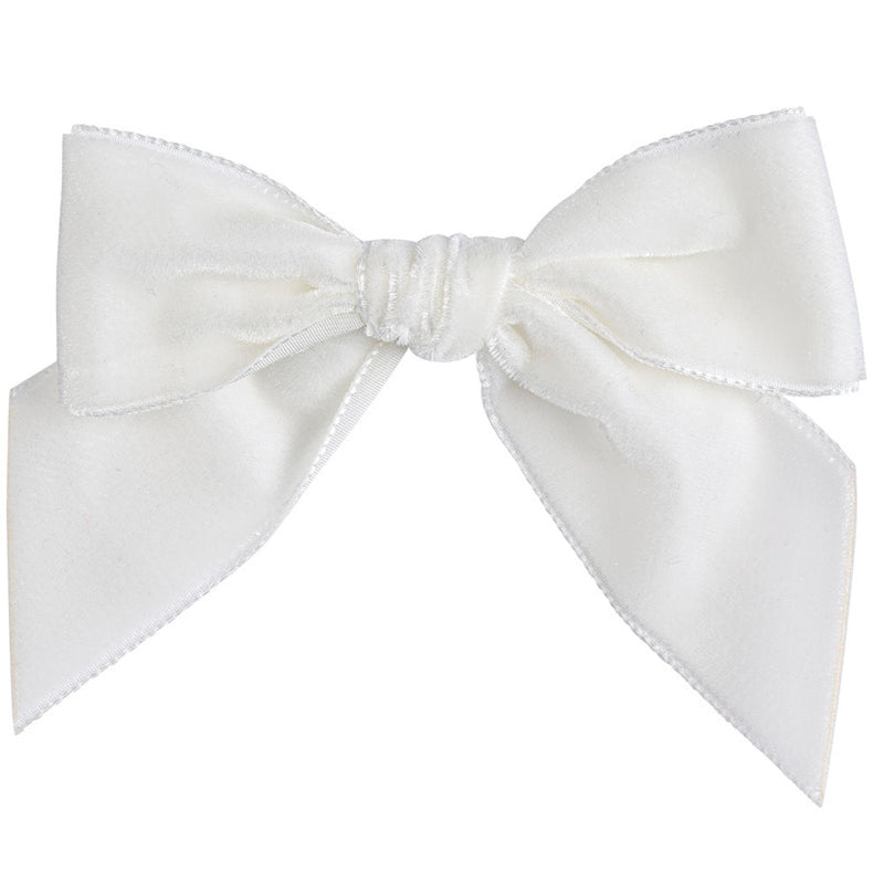 Condor beige velvet bow clip - 50950.