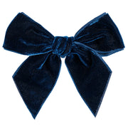 Condor navy velvet bow clip - 50950.