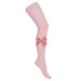Condor pink velvet bow tights - 24891.