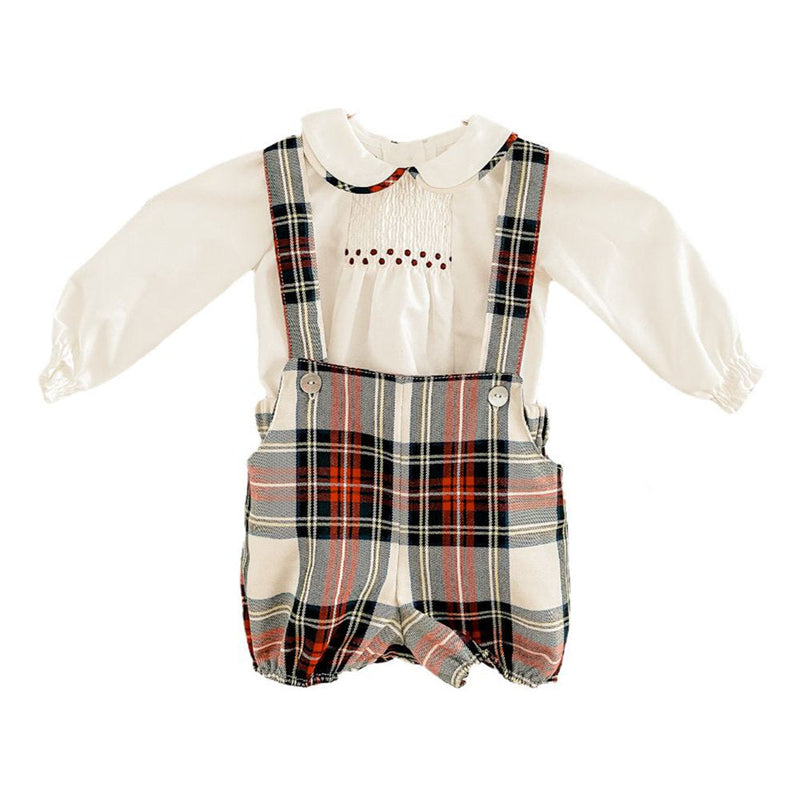 Fofettes tartan dungarees set - 4082.