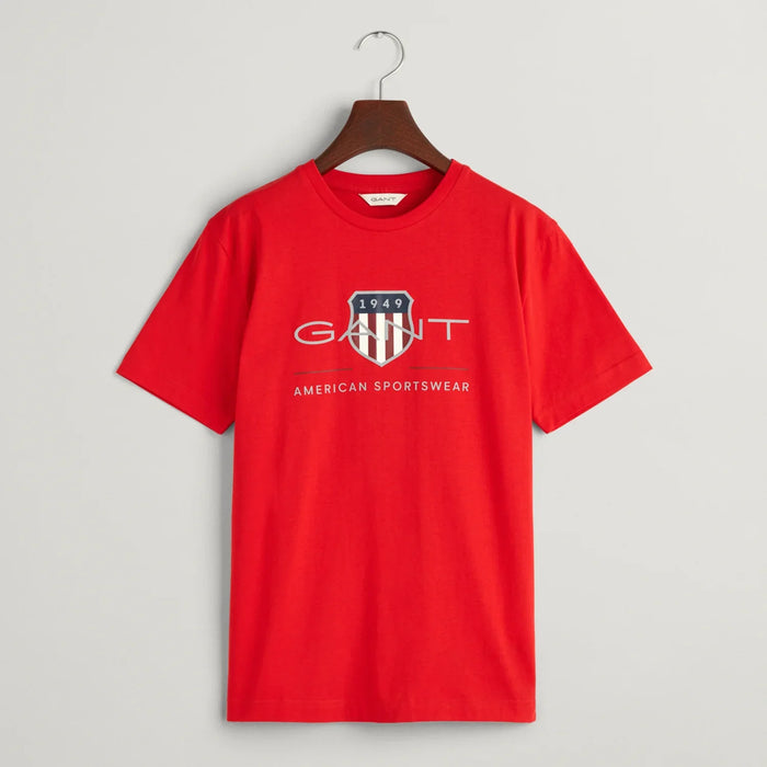 Gant Archive Shield T-Shirt - Bumbles Red Kids — for | Bumbles Boutique