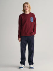 Boy modelling the GANT chinos.