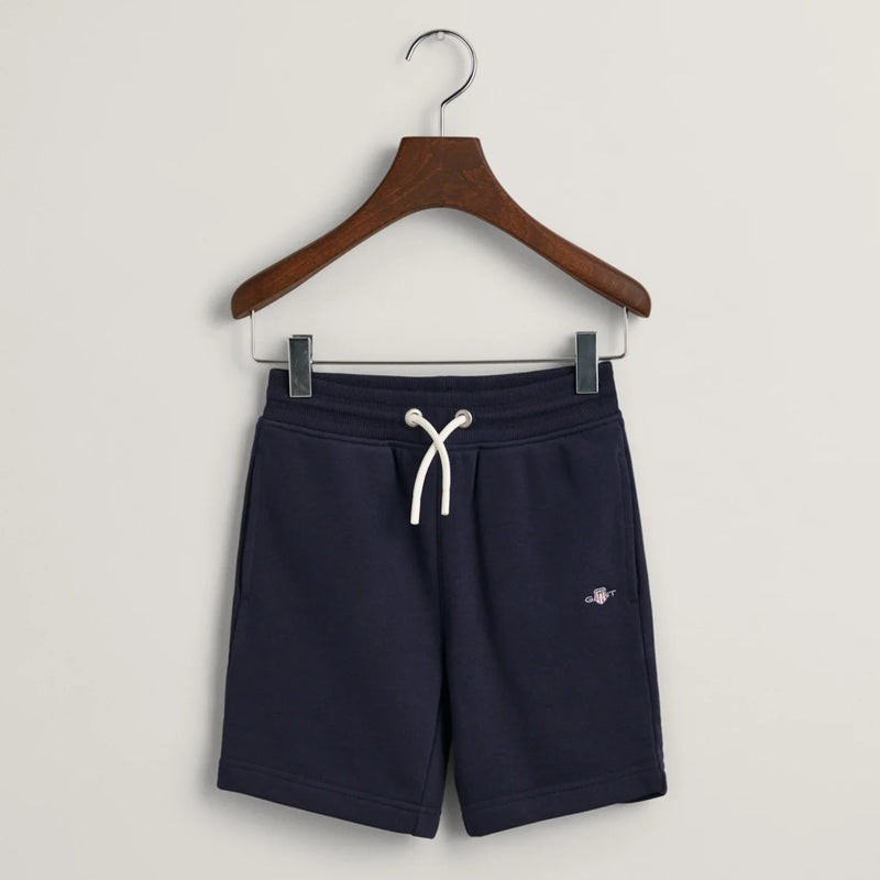 GANT navy shield track shorts - 821006.
