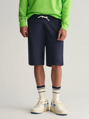 GANT navy shield track shorts - 821006.